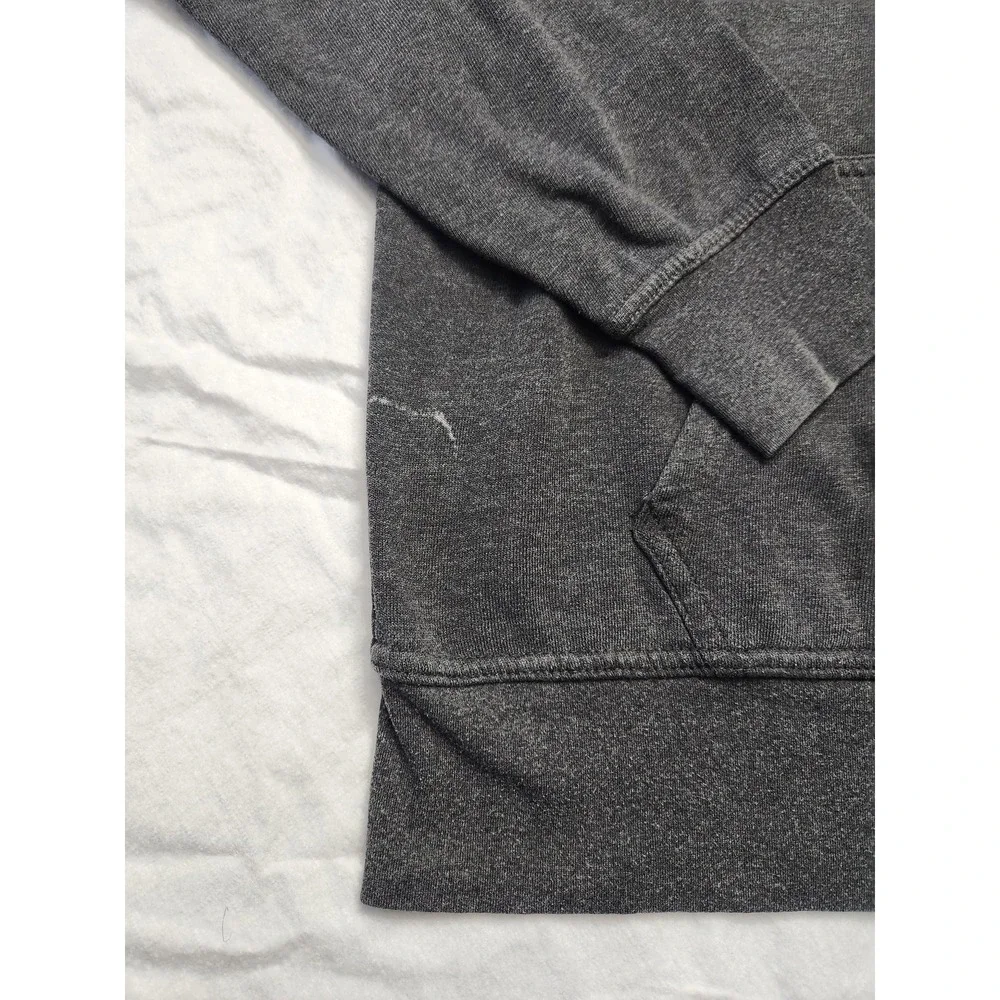 The‎ North Face Hoodie Mens Small Gray USA Flag Logo Graphic Fleece Pullover